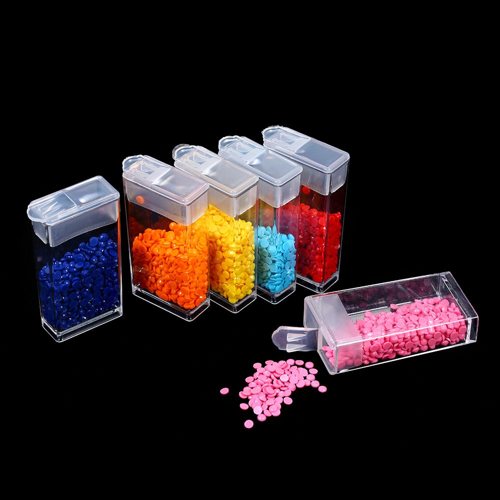 Clear Plastic Diamond Storage Box With Handle 64 Pack