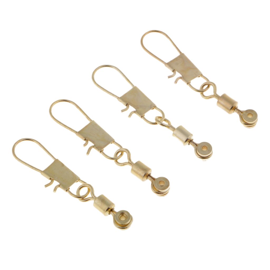 50Pcs  Line Sinker Slides Hook Shank Clip Swivels Snaps