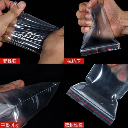 100Pcs Reusable Zip Lock Clear Seal Packaging Bag