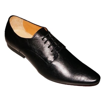 Mckez Derby Black Leather Shoe