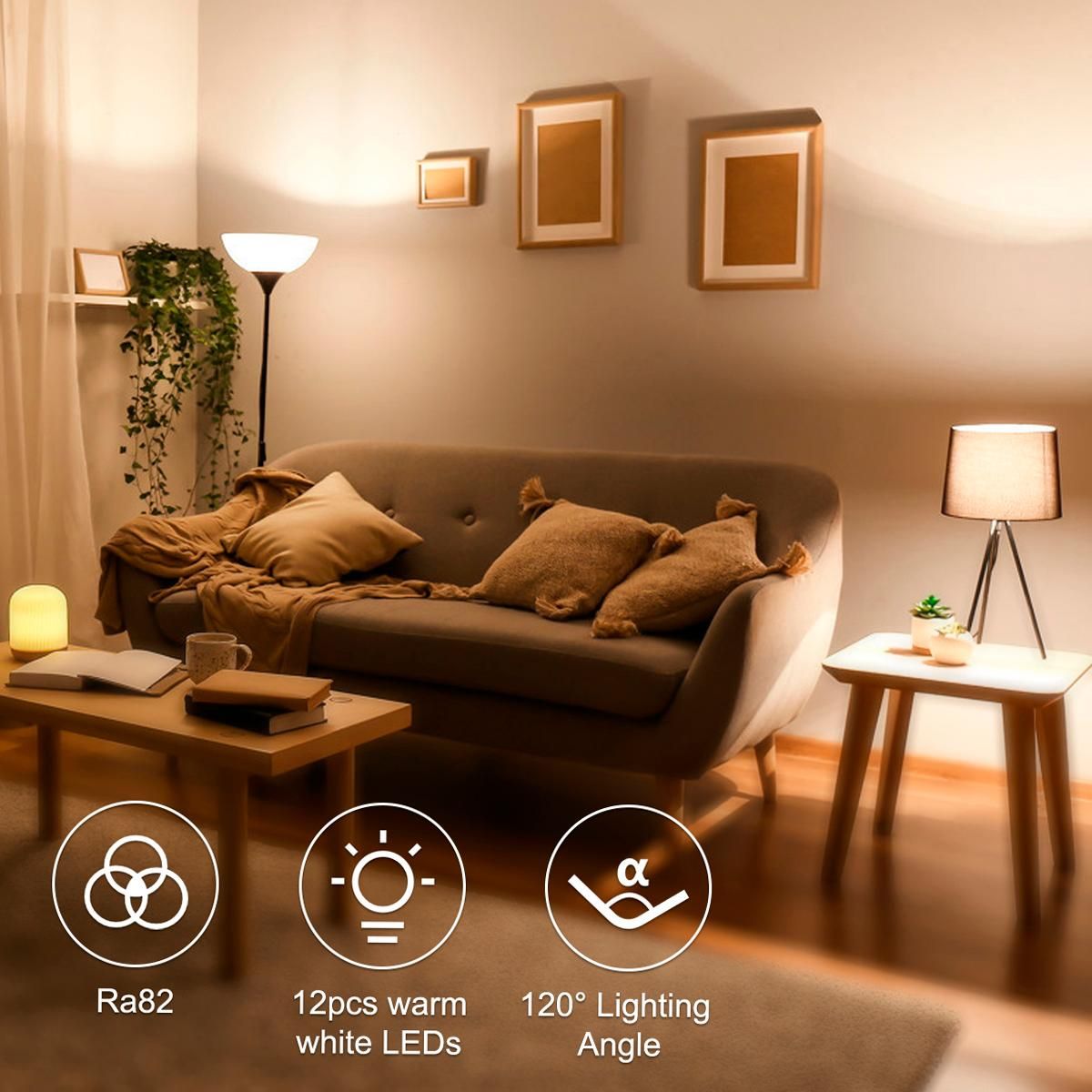 Tomshine 6W GU10 LED Bulb Lamp 60W Halogen Lamp Replacement 3000k Warm White 550 Lumen 120° Beam Angle 10Pack