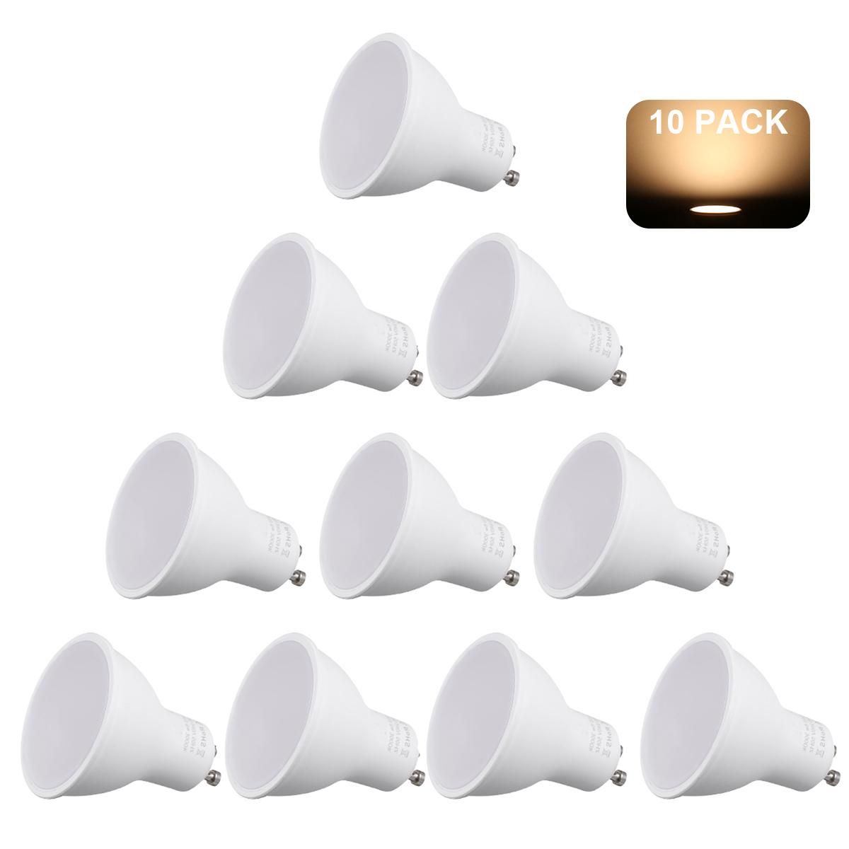 Tomshine 6W GU10 LED Bulb Lamp 60W Halogen Lamp Replacement 3000k Warm White 550 Lumen 120° Beam Angle 10Pack