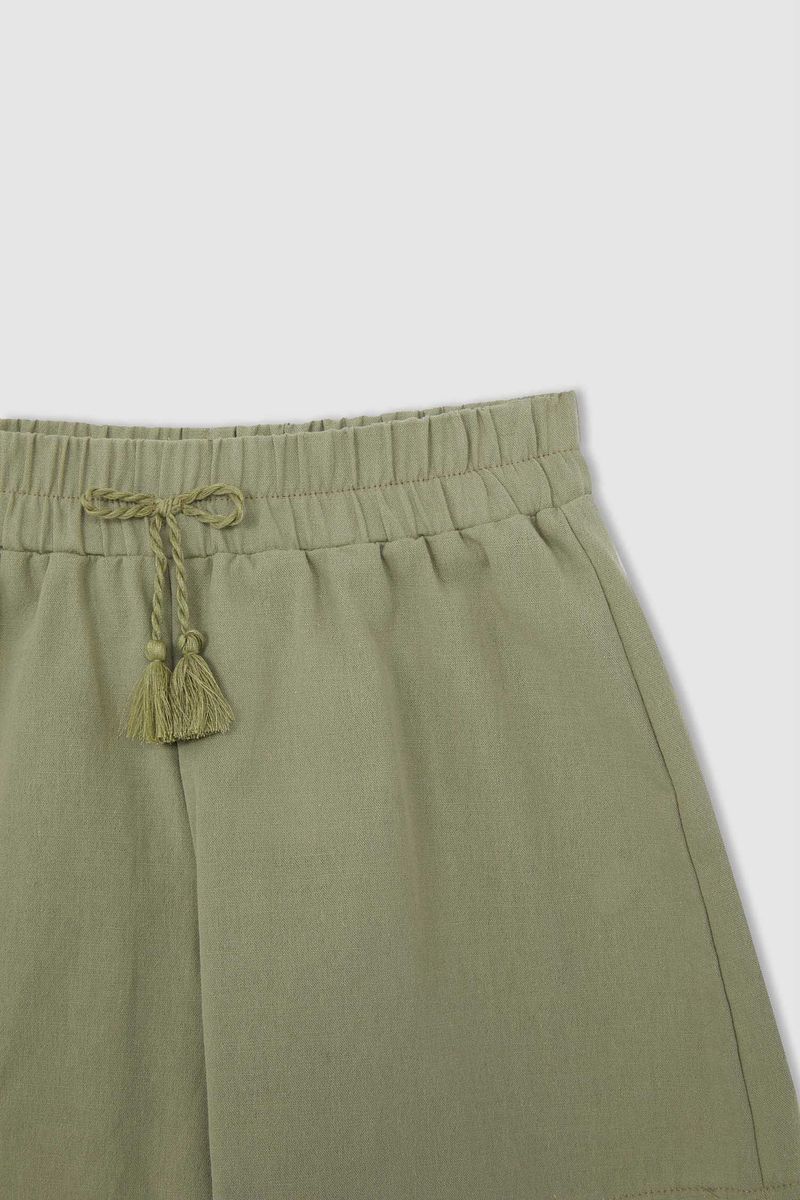Girl Woven Short - Dark Green
