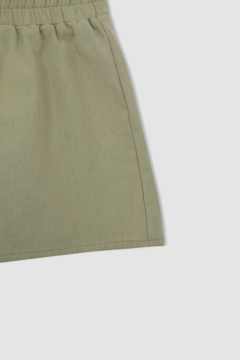 Girl Woven Short - Dark Green