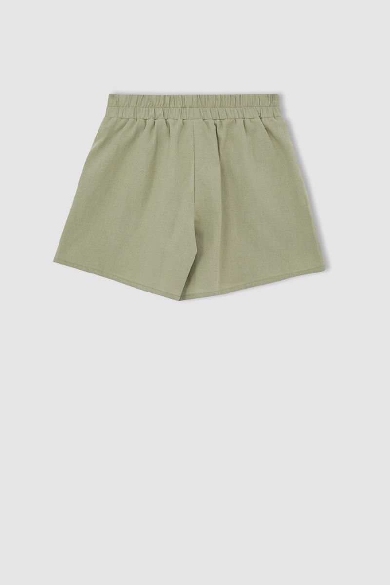 Girl Woven Short - Dark Green