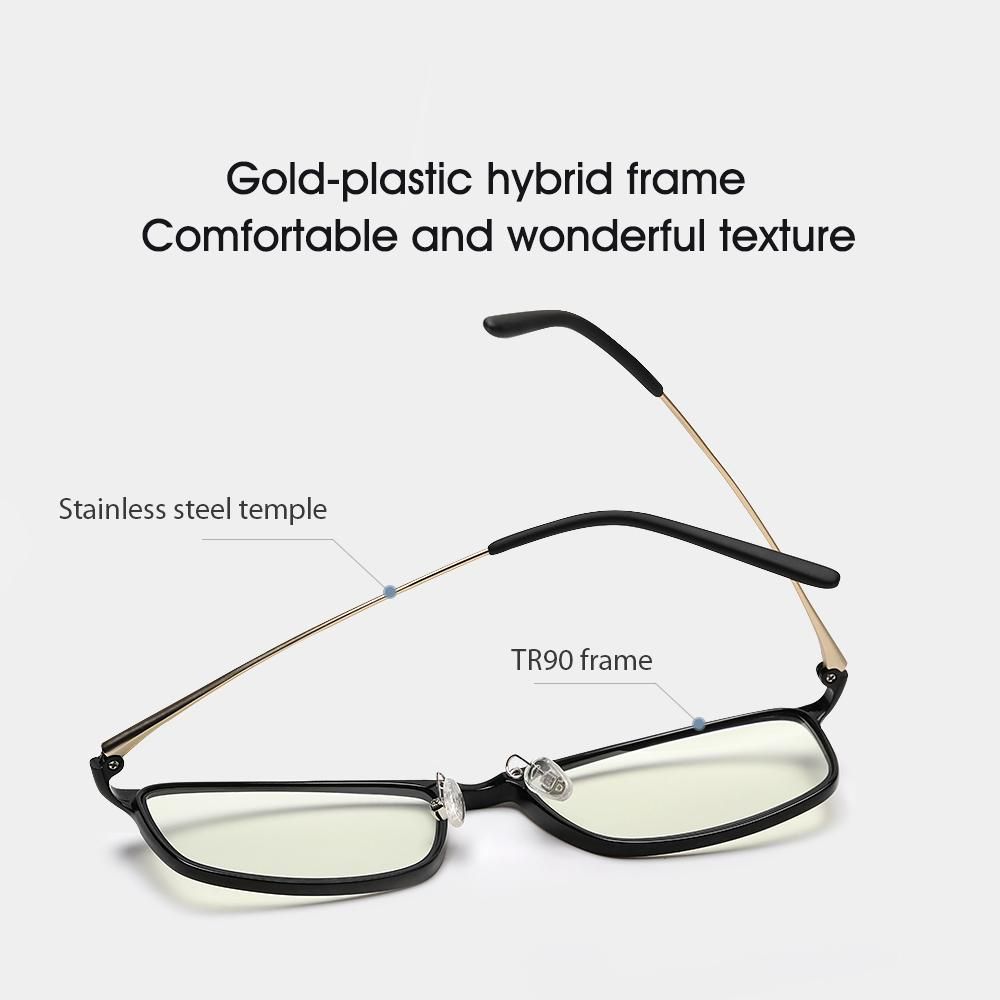 Xiaomi Mijia Anti-blue light Eye glasses Blue light blocking rate gold plastic mixed frame Eye protection for Men and Women Anti Blue Ray