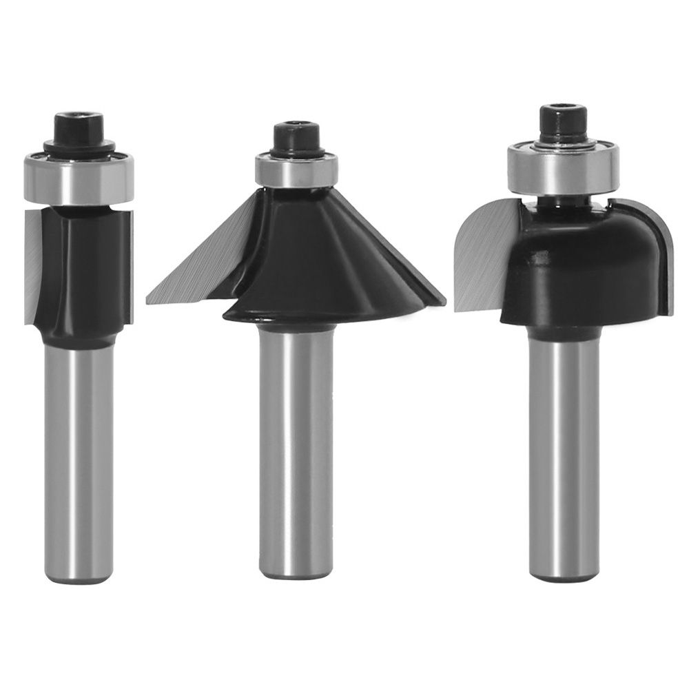 12Pcs Tungsten Carbide Router Bits Set Trimming Straight