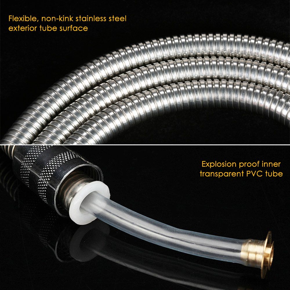 79 Inches Shower Hose Flexible Stainless Steel Tube For