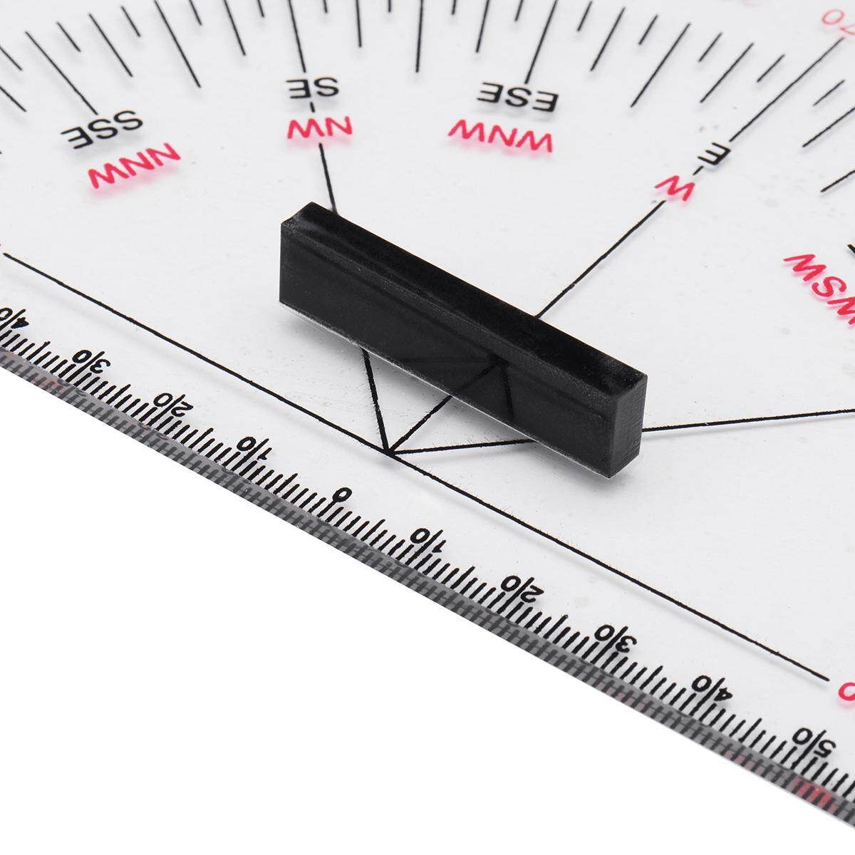 2 X 300mm Acrylic Navigation Triangular Protractor Hypotenuse Nautical Squares