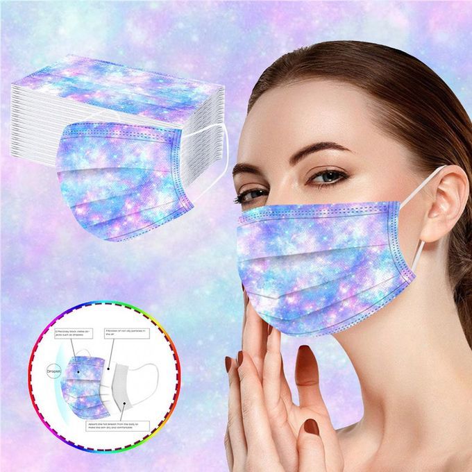 3-layer Prote Tion Dustproof And Windproof Gradient  Olor Disposable  -A-50 Pcs Adult