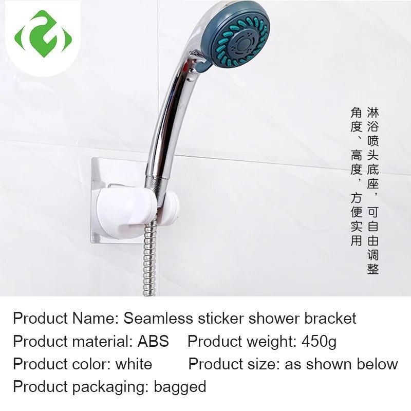 BathroomTools Accessary Adjustable Wall Mount Bathroom Shower Head Holder Base Shower Room Arm Swivel Seat Movable Fixed Bracket
