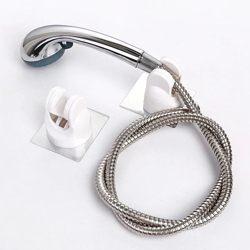 BathroomTools Accessary Adjustable Wall Mount Bathroom Shower Head Holder Base Shower Room Arm Swivel Seat Movable Fixed Bracket