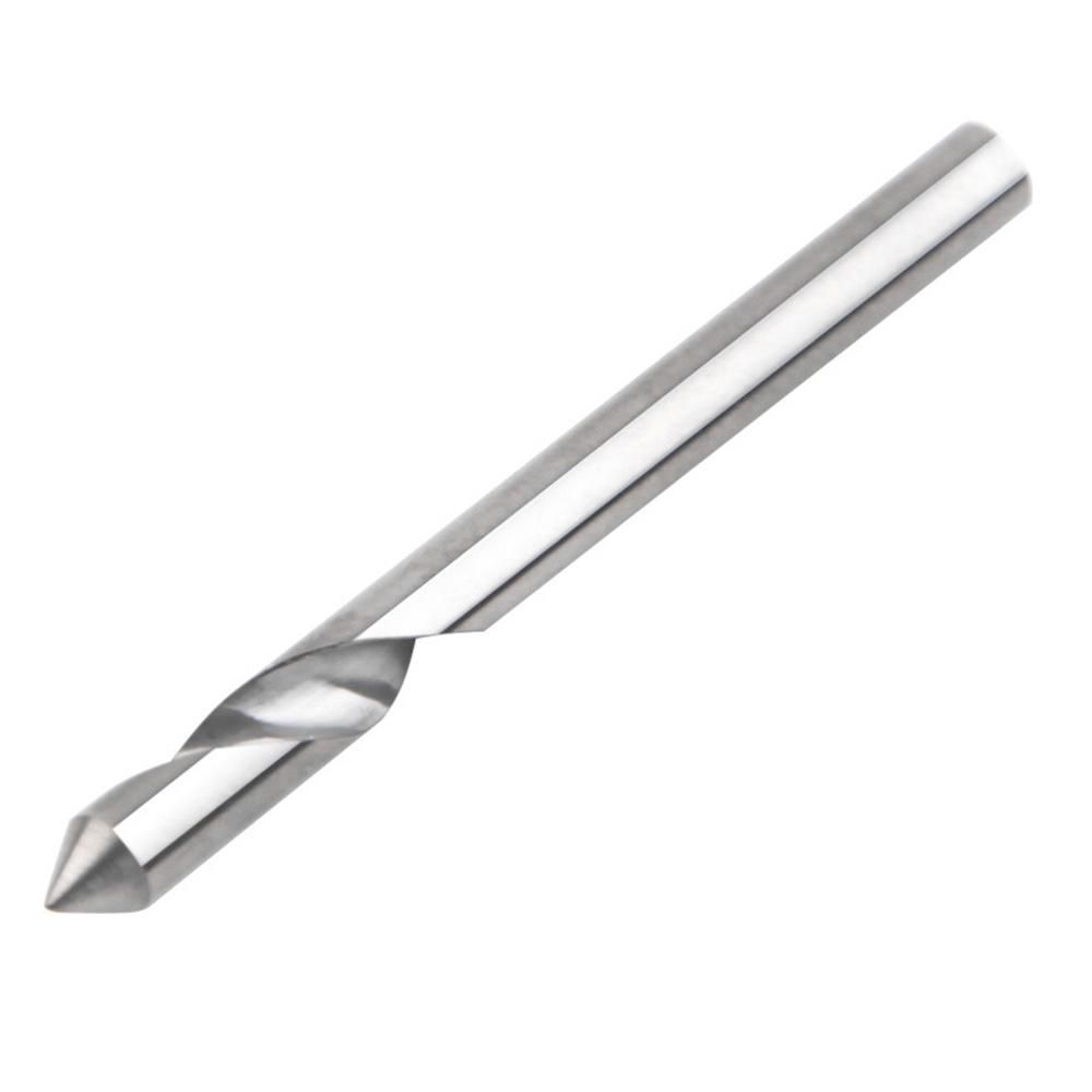 60 Degree Spiral Engraving End Mill Router Bit  V-Groove Carving Cutter 3D Engraving Bit with Flat Bottom 1/8 in Shank, 5 Pcs