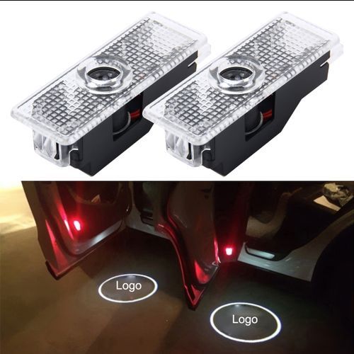 2pc Led Car Door Welcome Logo Car Brand 3D Shadow Light