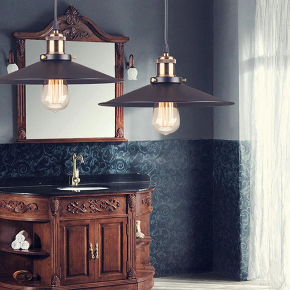 American Style Countryside Retro Ceiling Lamp Pub Industrial Style Restaurant Little Black Dress Bar Lamp