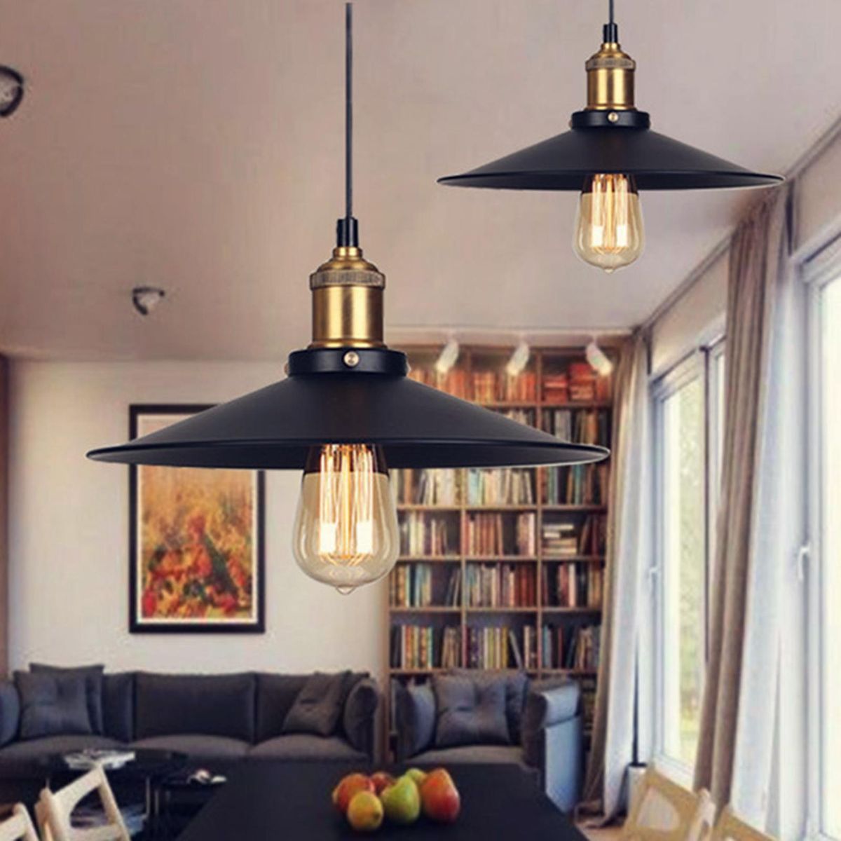 American Style Countryside Retro Ceiling Lamp Pub Industrial Style Restaurant Little Black Dress Bar Lamp