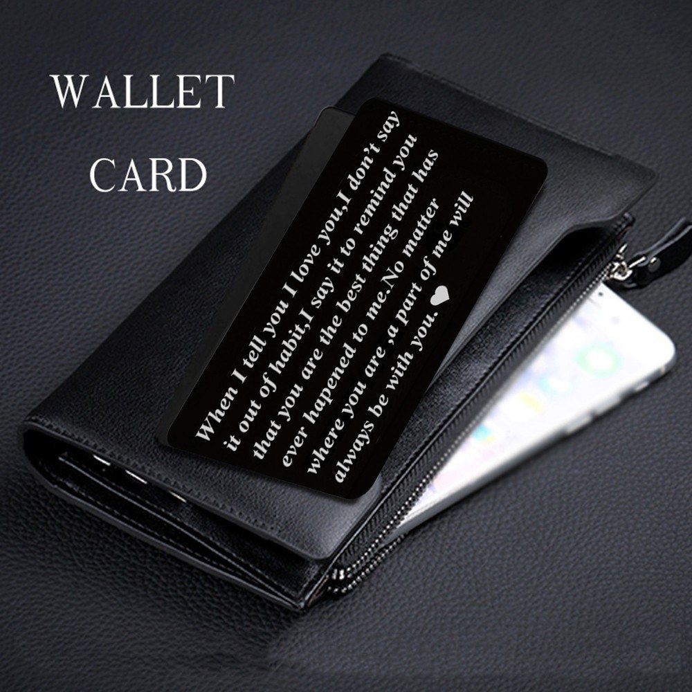 Personalized Metal Wallet Card Aluminum Engraved Wallet