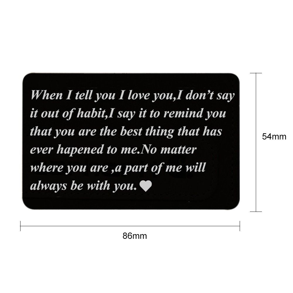 Personalized Metal Wallet Card Aluminum Engraved Wallet