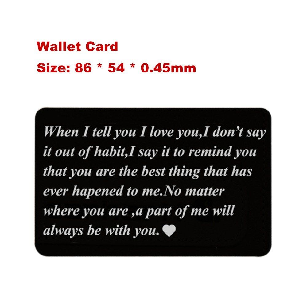 Personalized Metal Wallet Card Aluminum Engraved Wallet