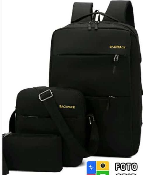 3 In 1 Black Bag And Laptop Back Pack