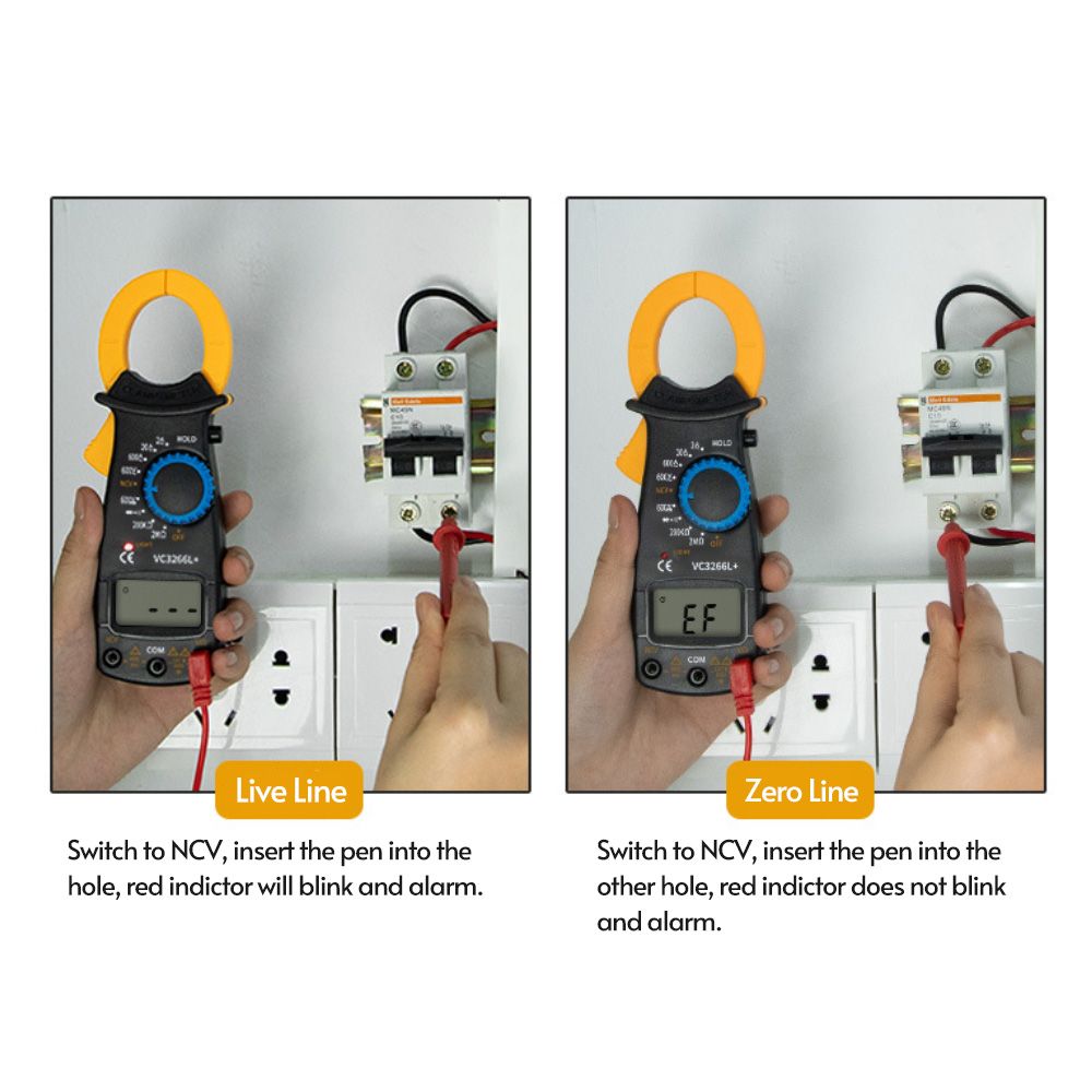 Digital Clamp Meter Multimeter Measures Resistance