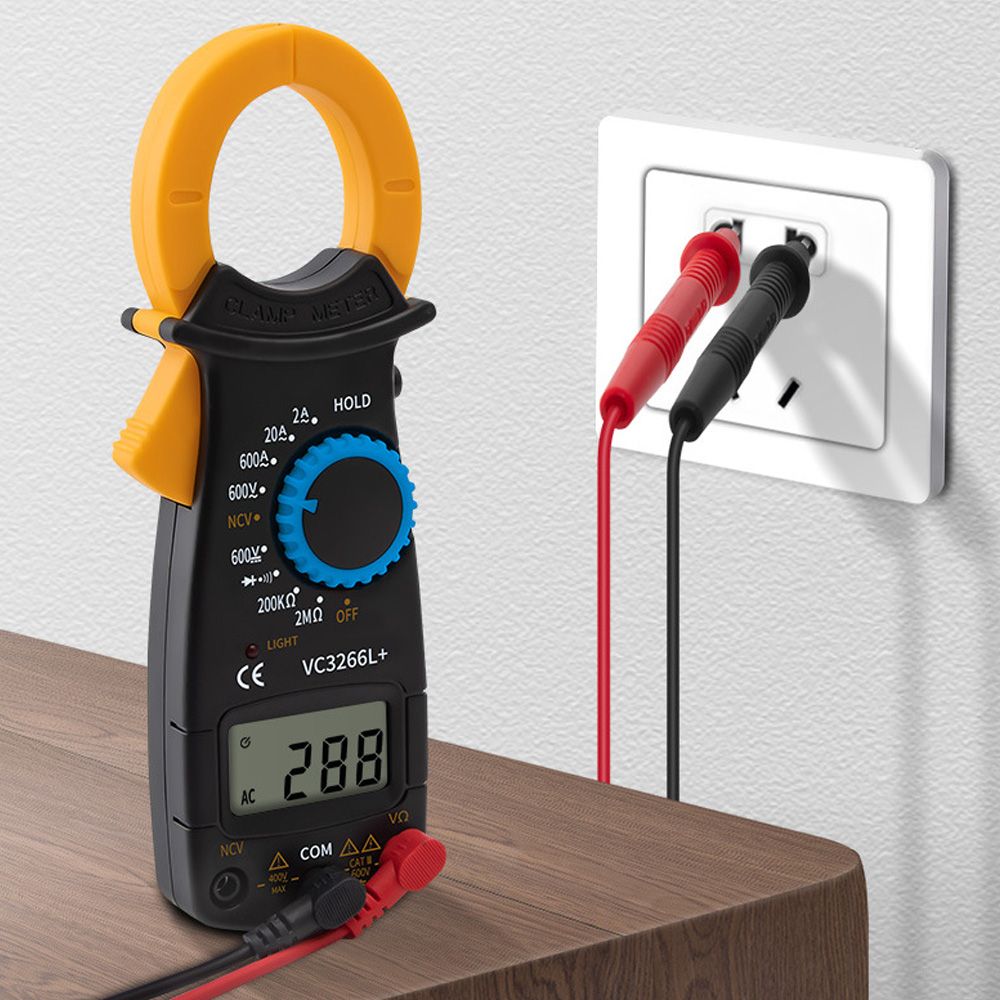 Digital Clamp Meter Multimeter Measures Resistance