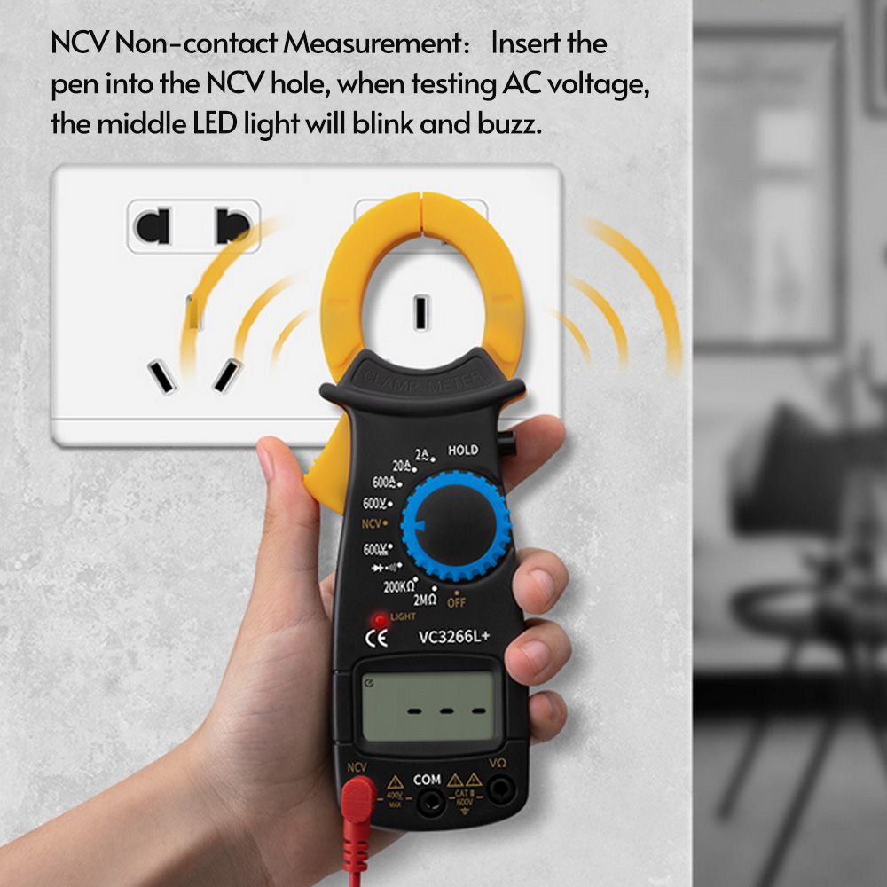 Digital Clamp Meter Multimeter Measures Resistance
