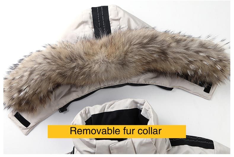 -30 Degree Down Parkas Snow Jacket Men Woman Winter White Duck Down - Red