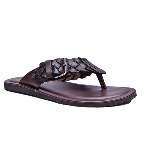 Brown Hand Weave Slippers