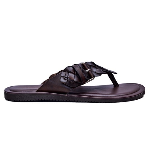 Brown Hand Weave Slippers