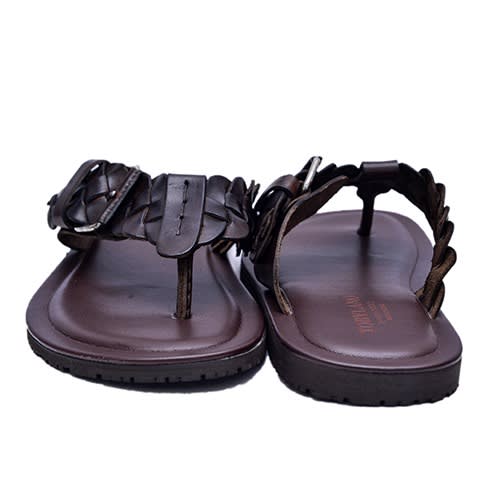 Brown Hand Weave Slippers
