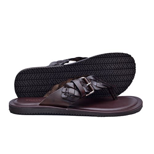 Brown Hand Weave Slippers