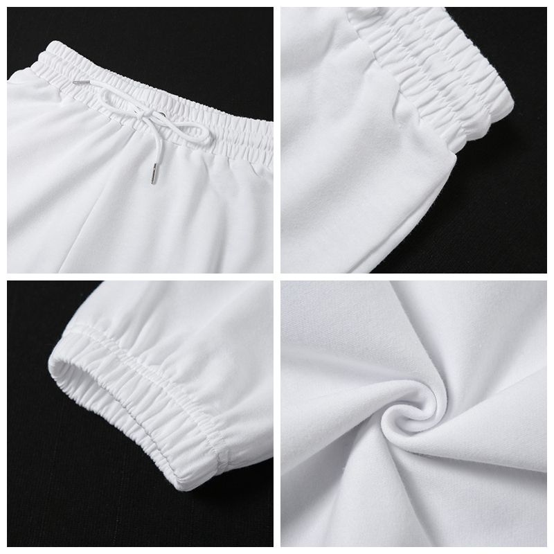 Two Piece Sets Casual Solid Crop Top And Pants Women Tracksuits