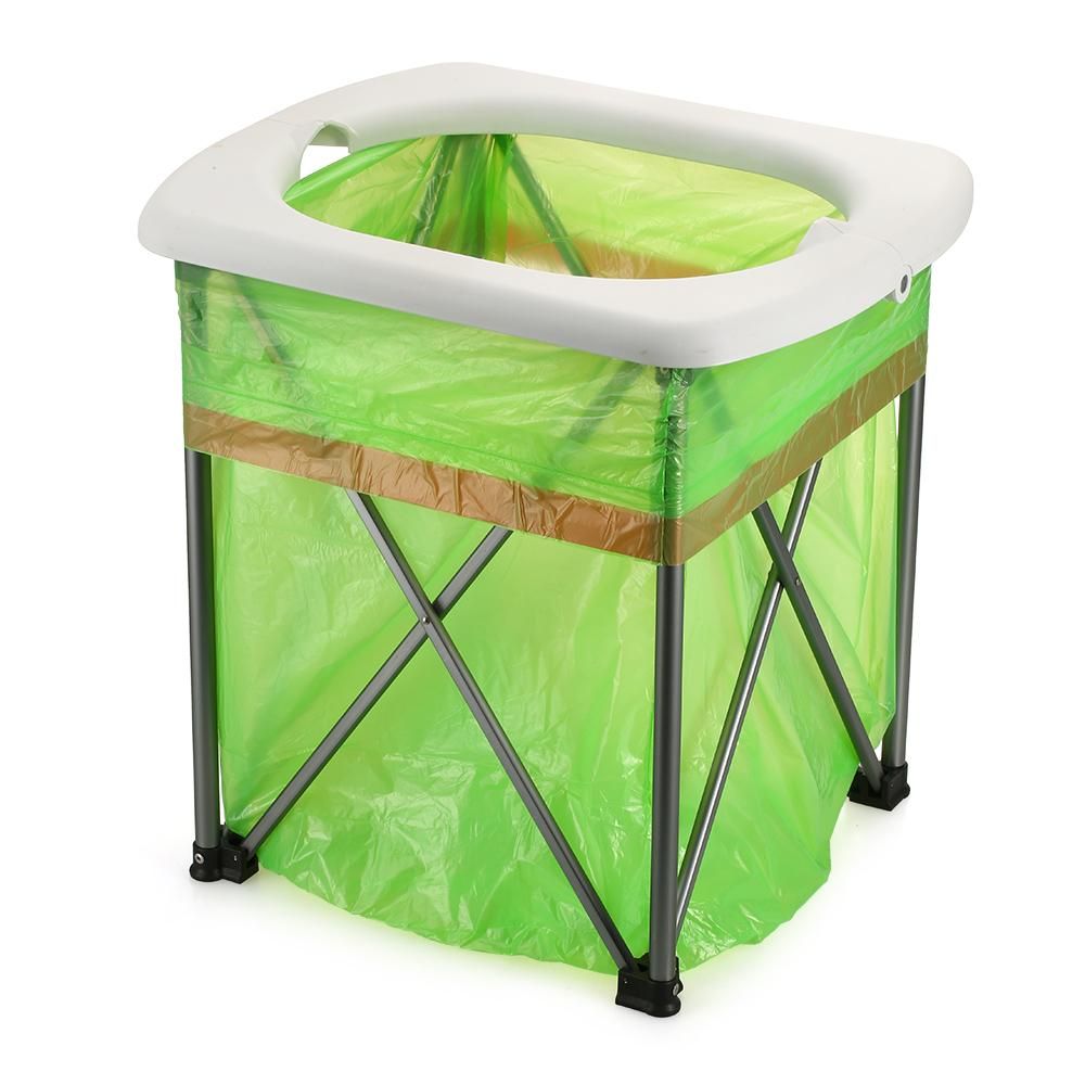 Outdoor Portable Folding Toilet Lightweight Comfortable Toilet Seat Chair for Camping Hiking Travel