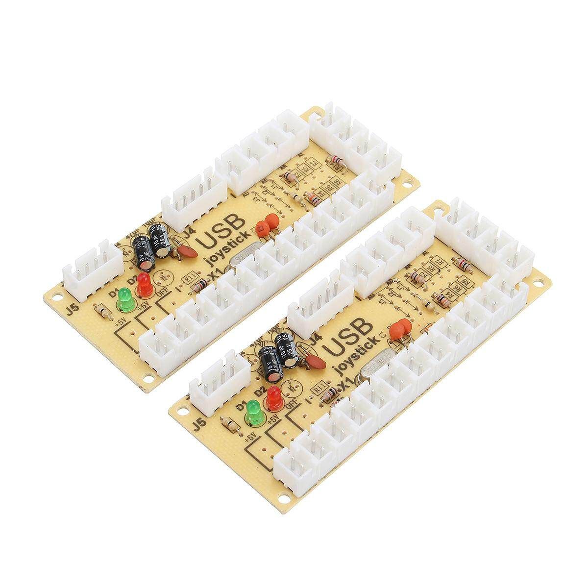 2 Player Arcade Kit USB Encoder To PC Joystick 20 Buttons For MAME Controller Red And Black