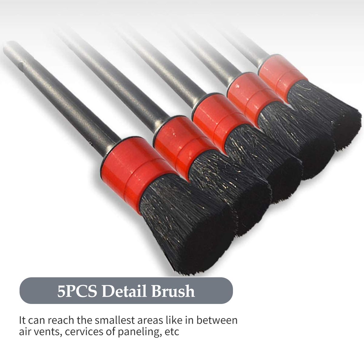 14PCS Car Detailing Brush Kit Set 5 Detail Brush 3 Drill