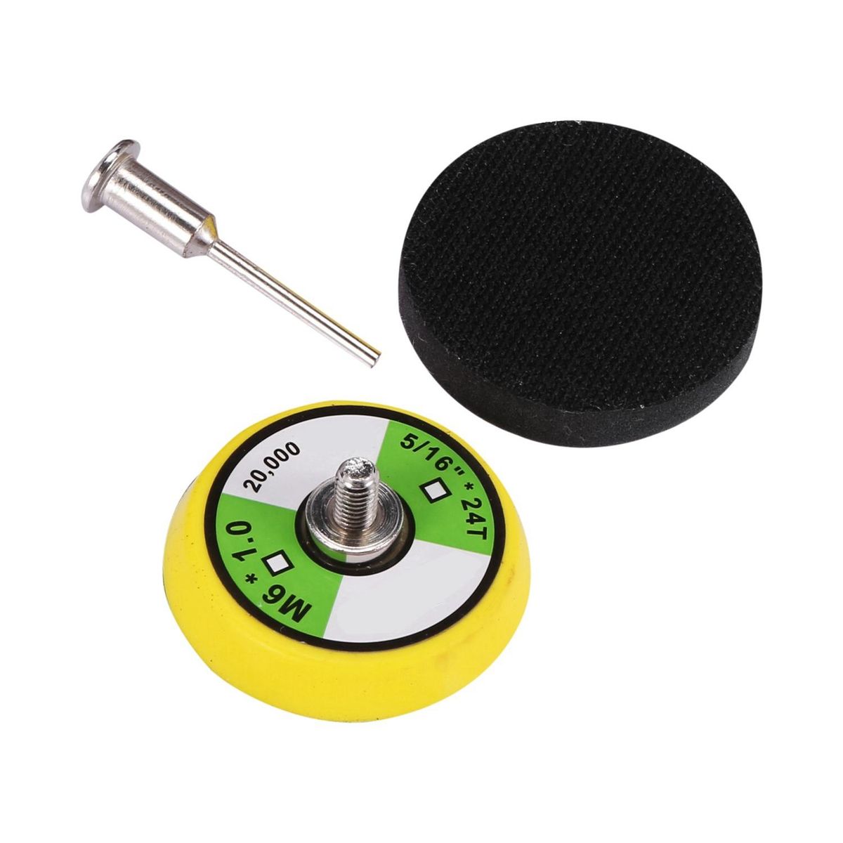 60 Pcs Sanding Paper Grinding Wheel With 50Mm Polishing Pad Adapter Grits Grinding Pad Grit Paper Size 100 240 600 800 1000 2000 For Tool Eccentric Grinder
