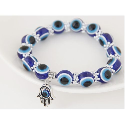 New Beautiful Blue Eye Good Luck Bracelet With Hand Of Hamsa