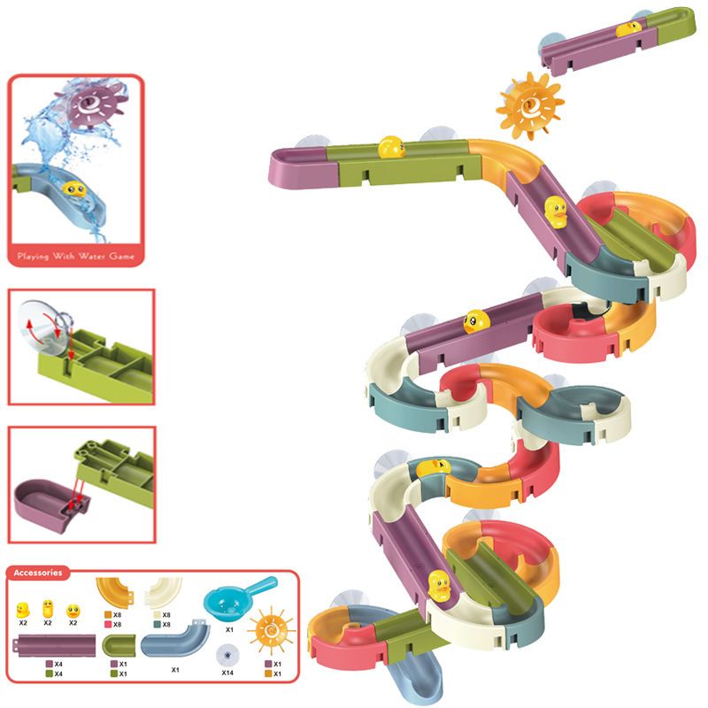 DIY Assembled Track Ball Sliding And Sliding Bath Toys