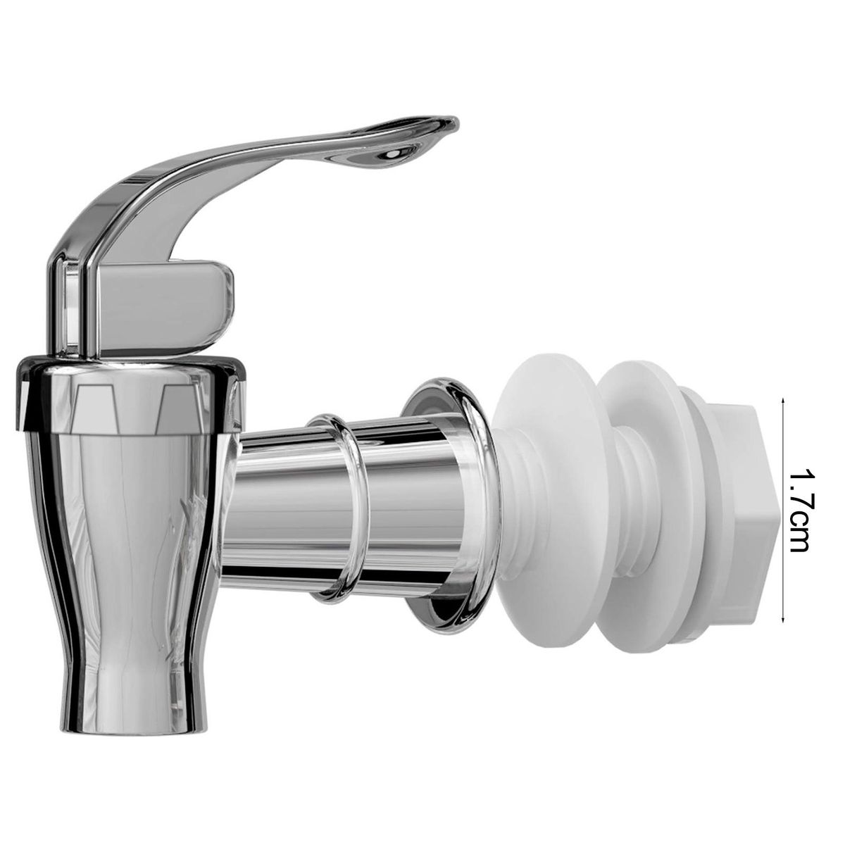 2-pack Silver Push Style Beverage Dispenser Spigots Ideal for Parties White