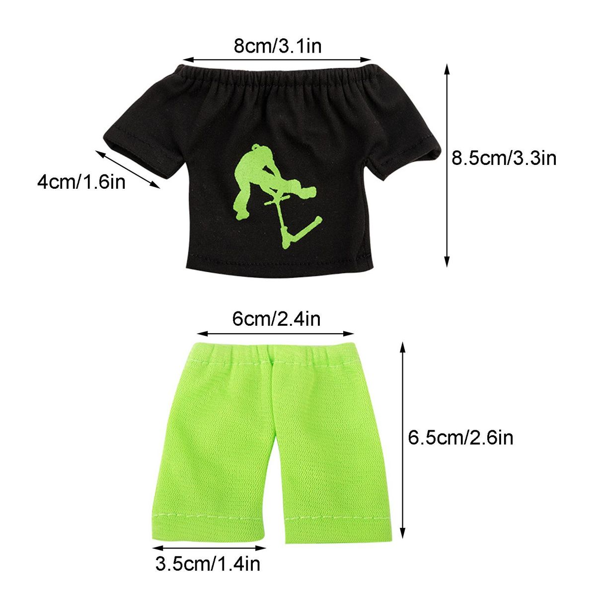 Mini Finger Scooter Set Mini Finger Skateboard with Pants and Shoes