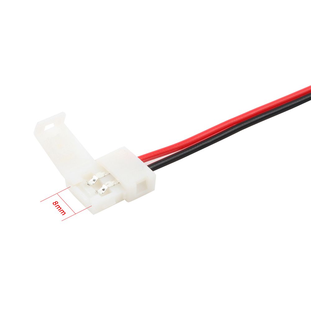 10 Pcs 2 Pin Power 8mm 10mm LED Strips Lights Connector