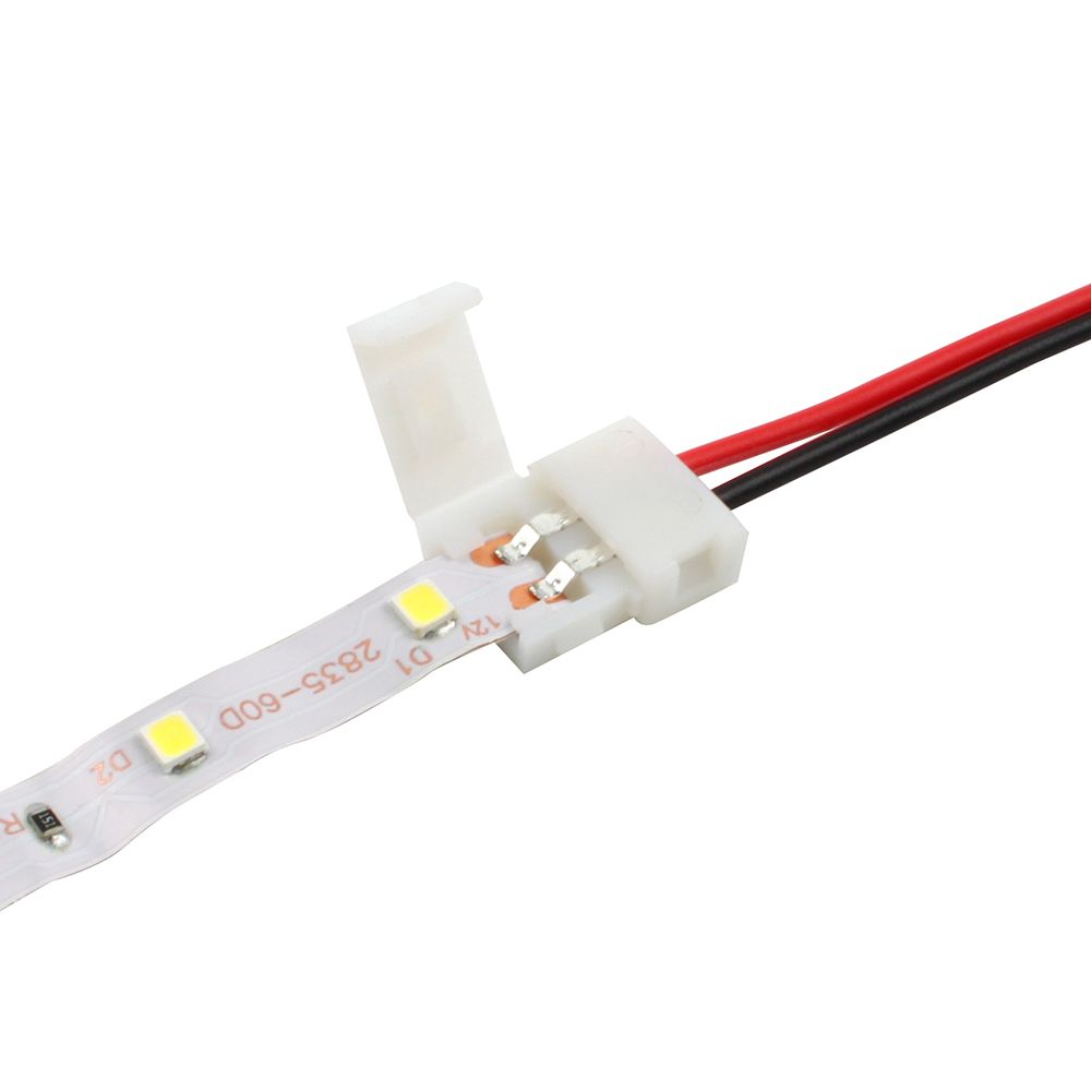 10 Pcs 2 Pin Power 8mm 10mm LED Strips Lights Connector