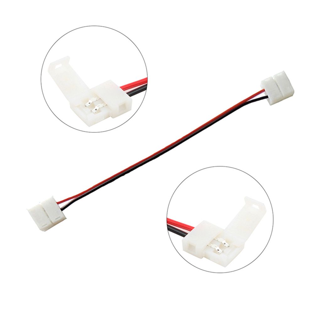 10 Pcs 2 Pin Power 8mm 10mm LED Strips Lights Connector