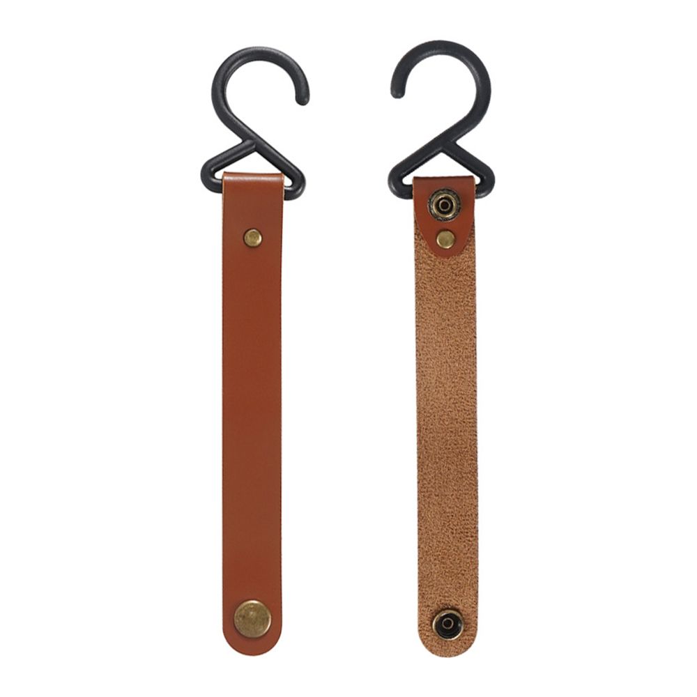 4 PCS Outdoor PU Hook Anti-Wear Metal Button Hanger Camping