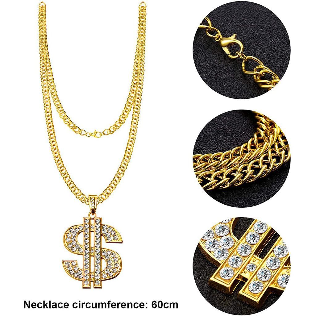Hip Hop Costume  Rapper 4 Pieces Cool Accessories 80S/