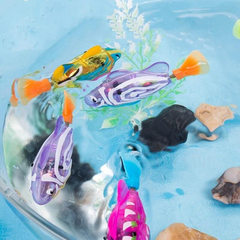 Sensor Swimming Fish Swimming Simulation Electric Cool Colorful Fish Summer Water Play Toys Magical Light-emitting Swimming Fish