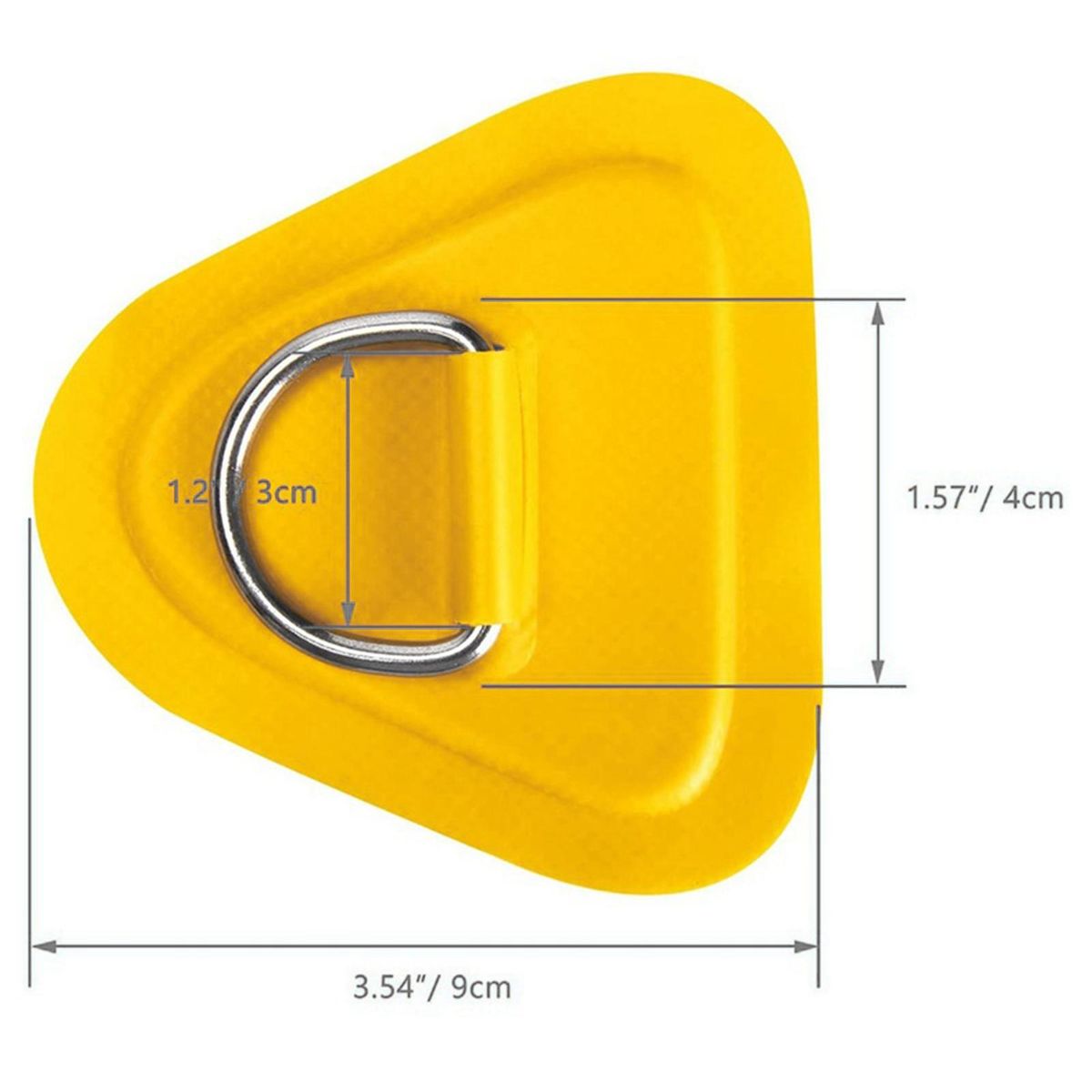 4Pcs Boat Patch Buckle D-shaped SUP Paddle Board Elastic Rope Fixing Buckle Yellow