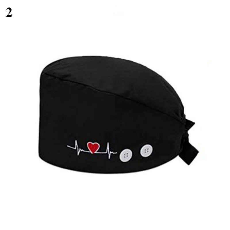 Solid Color Medical Scrub Hat Hospital Doctor Work Caps Health Worker Scrub Cap-Type 2