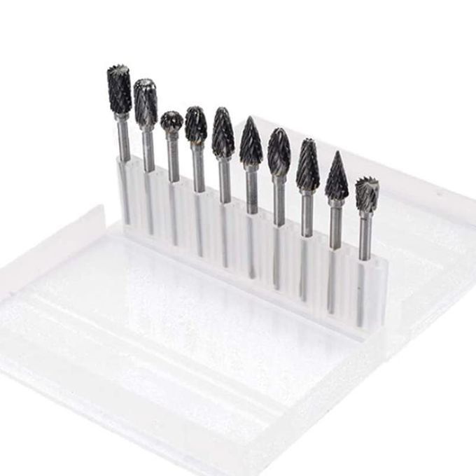 10Pcs Shank Tungsten Carbide Milling Cutter Rotary Tool